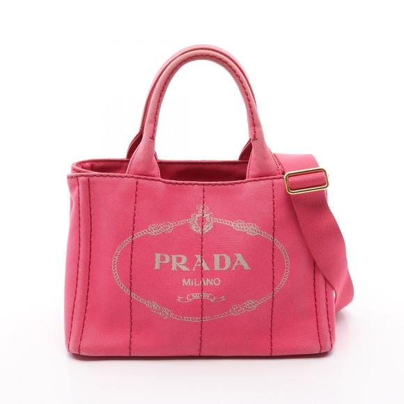 Prada Canvas CANAPA Bag Tote Pink - Picture 1 of 8